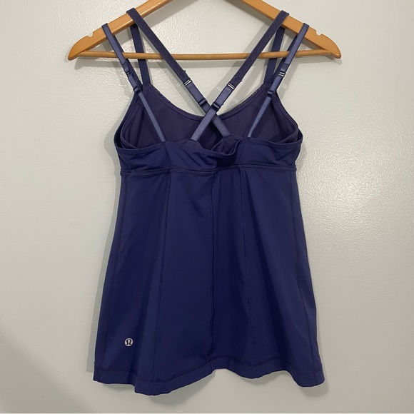 Lululemon Warrior 1 Hot Yoga Tank Cadet Blue Size 6 - Picture 3 of 8